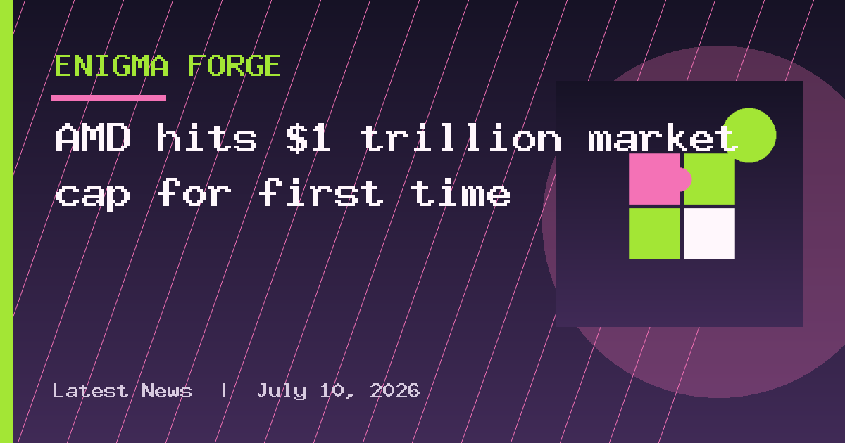 AMD hits $1 trillion market cap for first time