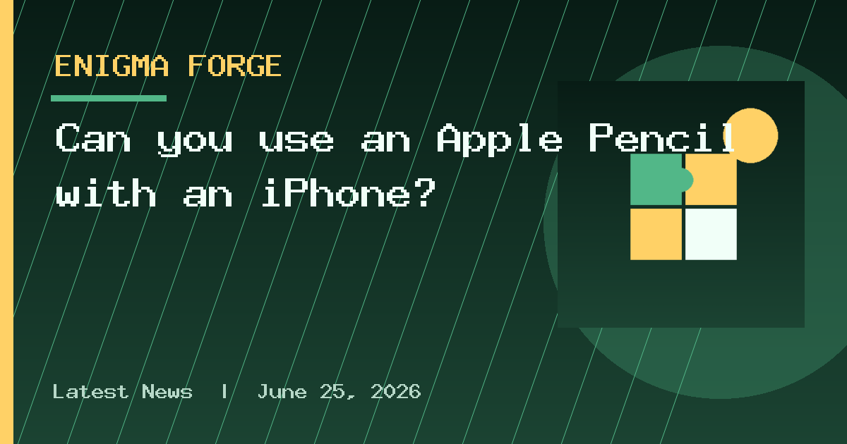 Can you use an Apple Pencil with an iPhone?