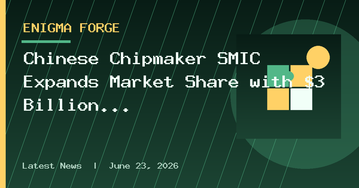 Chinese Chipmaker SMIC Expands Market Share with $3 Billion Quarterly Revenue