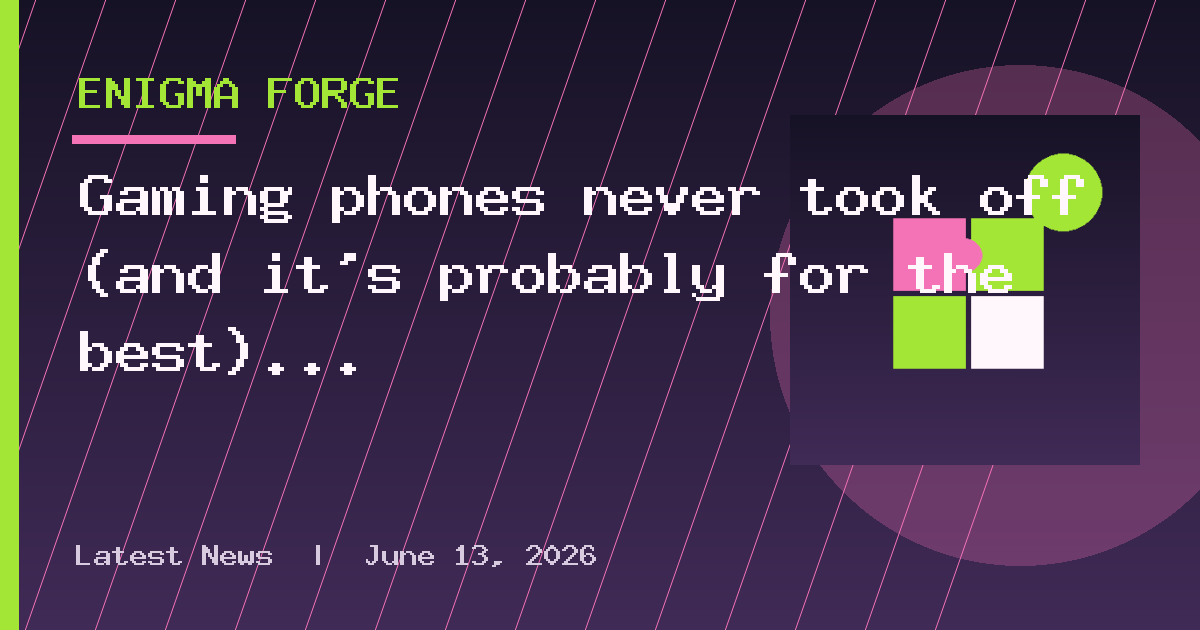 Gaming phones never took off (and it's probably for the best)