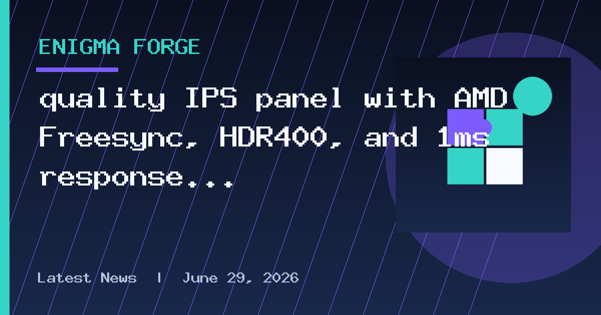 quality IPS panel with AMD Freesync, HDR400, and 1ms response time is 40% off