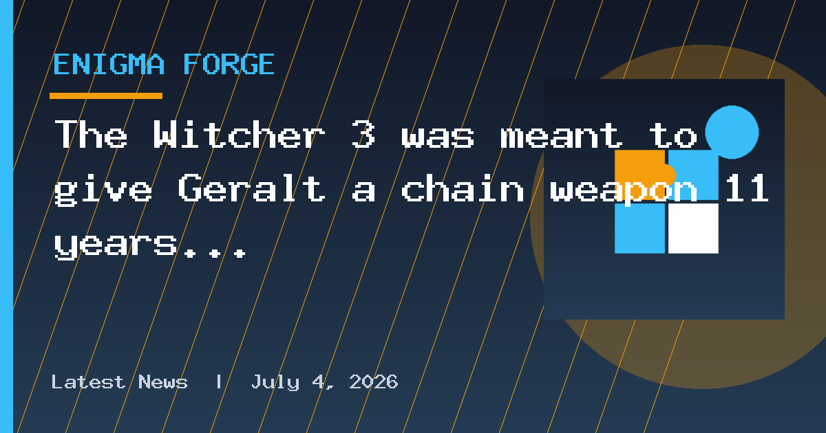 The Witcher 3 was meant to give Geralt a chain weapon 11 years ago
