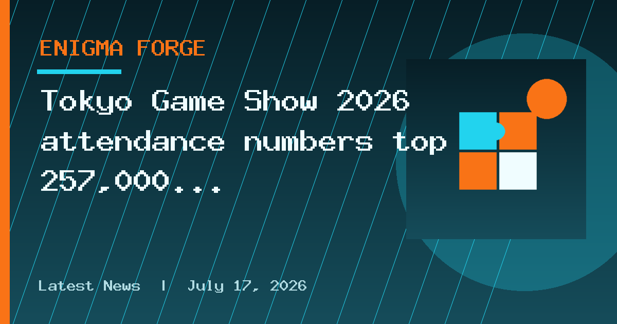 Tokyo Game Show 2026 attendance numbers top 257,000