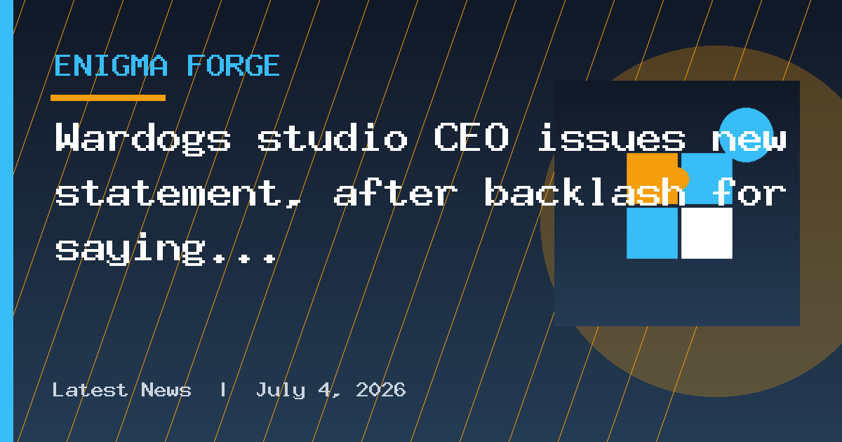 Wardogs studio CEO issues new statement, after backlash for saying his studio