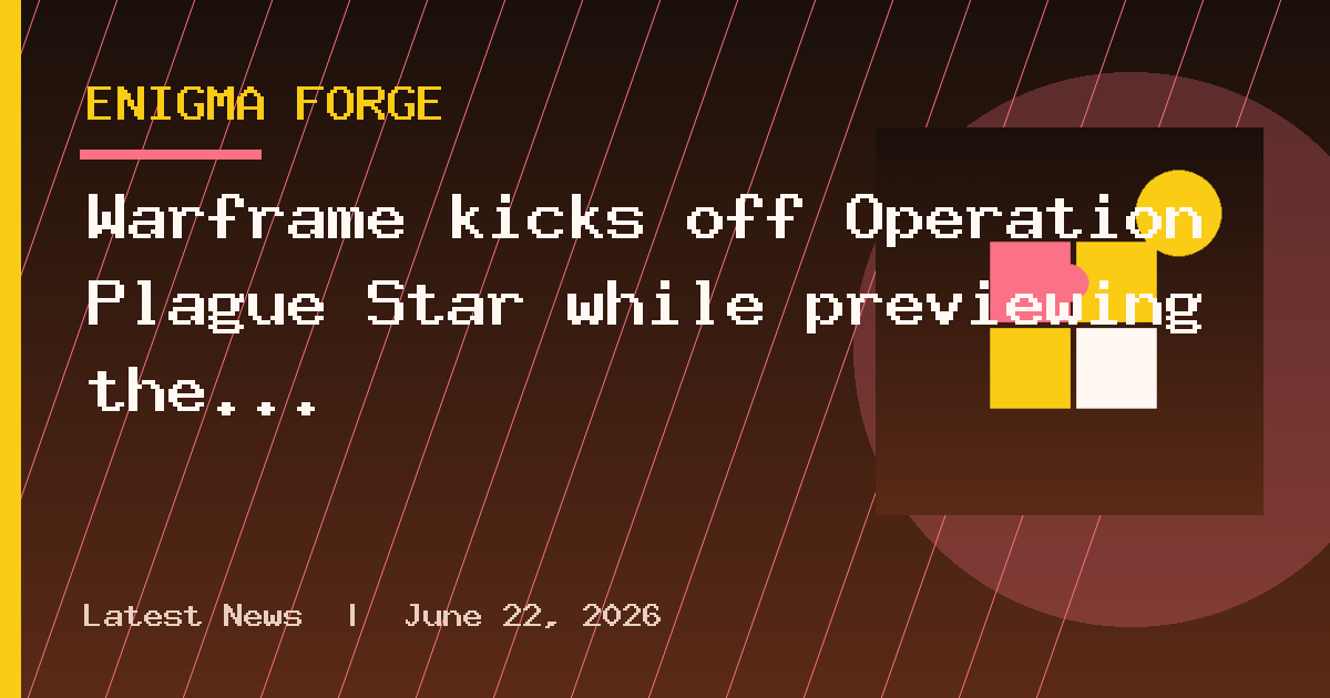Warframe kicks off Operation Plague Star while previewing the Banshee rework